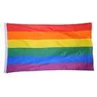Rainbow Flag Banners Lesbian Gay Pride Flying Flag Polyester printed Chinese Factory supplier