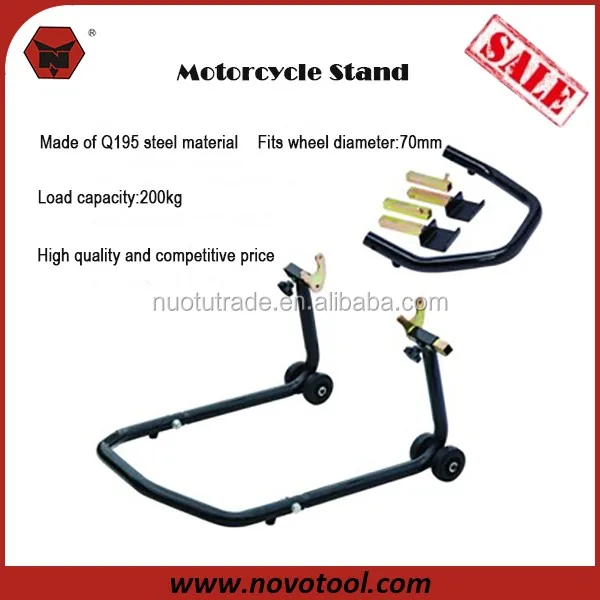 Manufacturer High Quality Guarantee 200KG Loading Q195 Steel Motorcycle Wheel Chock Motorcycle Rear Stand