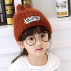 Custom kids winter bonnet hats high quality wholesale cheap price funny child knitting beanie