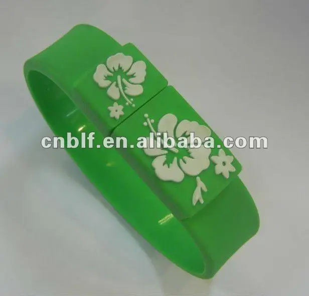promotional gift silicone wristband bracelet usb flash drive 1gb