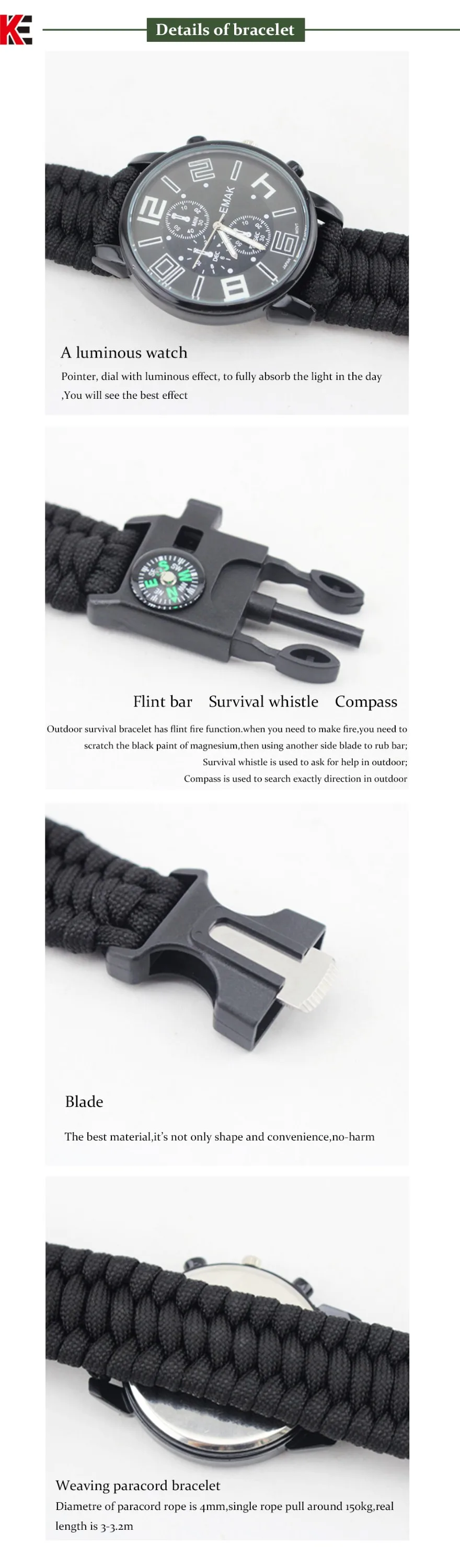 mens paracord bracelet