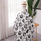 wholesale printed disposable peva Hairdressing Cape plastic hair cutting cloth