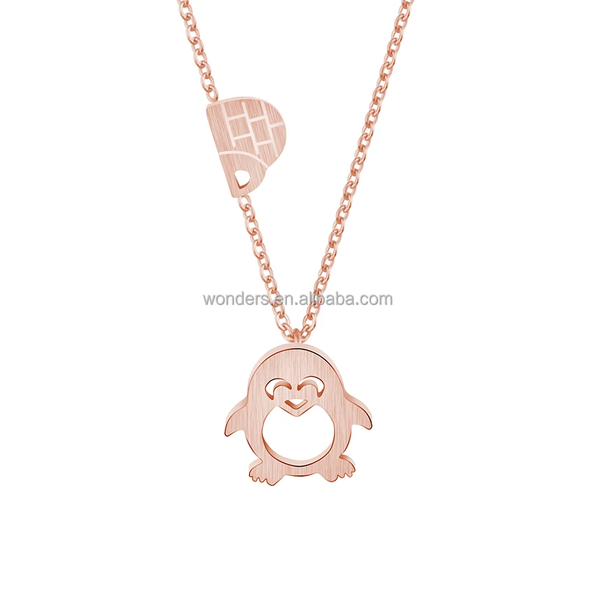 Minimalist Jewelry PVD Stainless Steel jewelry Sweet Penguin and Igloo girls necklaces pendants necklace
Minimalist Jewelry PVD Stainless Steel jewelry Sweet Penguin and Igloo girls necklaces pendants necklace