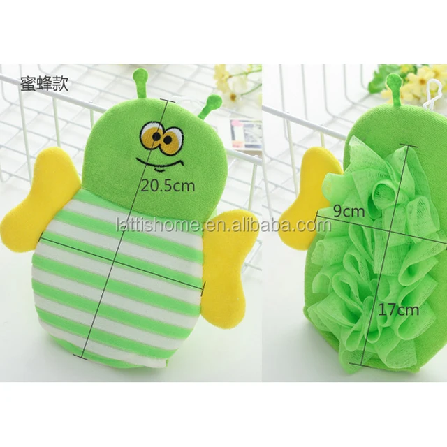 cute bee shape cartoon baby bath sponge bathroom products