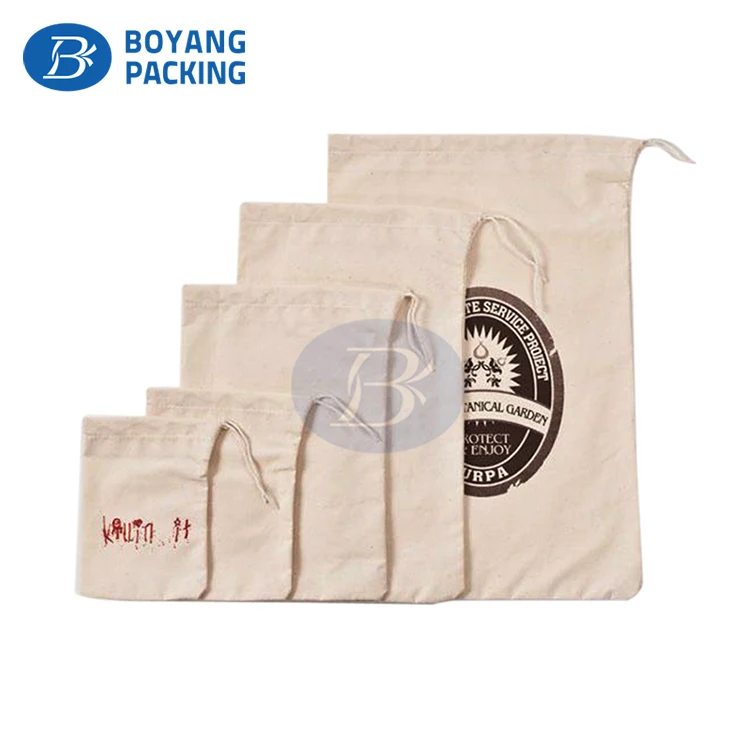 2018 custom printed reusable gift pouch cotton bread bag with