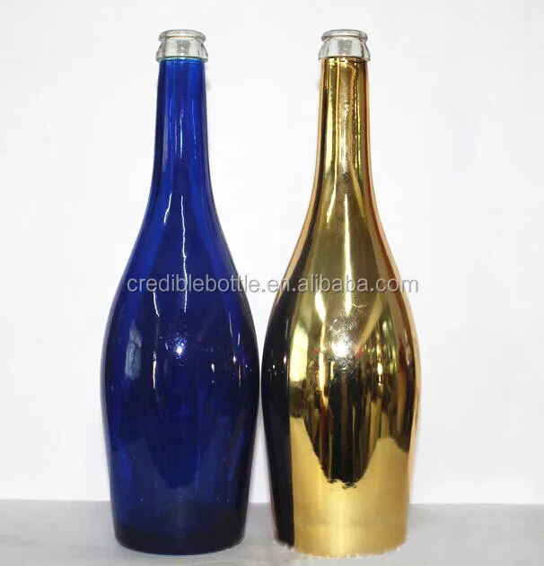 750ml Customized color  Sparkling wine drink glass bottle