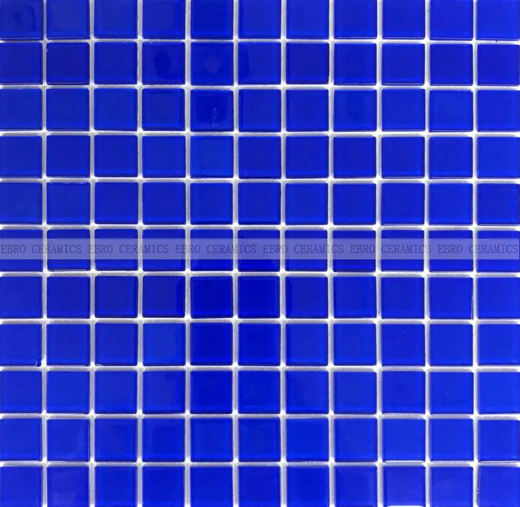 swimming pool blue glass mosaic tiles