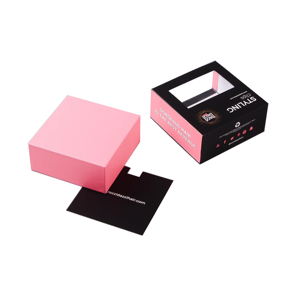custom sliding cardboard drawer packaging gift box with window