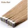 Strong and invisible Most Invisible and no mark real human virgin hair tape in hair blonds