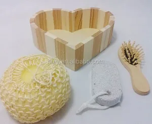 promotional natural wooden bath spa gift set wholesale