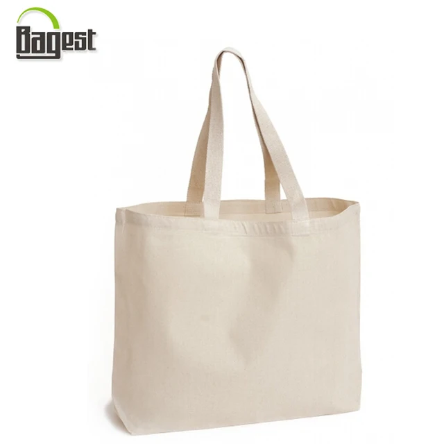 printing wholesale blank white 100% canvas cotton tote bag