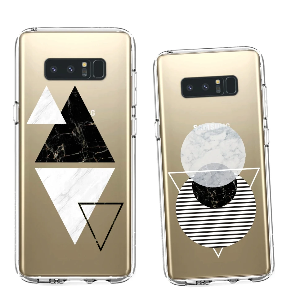 Marble Patterned For Samsung Galaxy Note 8 TPU Case Phone S8 S7 Edge Soft Flexible Slim Fit Protective Cover for Samsung Note 8 Case For Samsung Galaxy Note 8 Case White Henna Mandala Floral Lace Clear Design Printed Transparent Protective Phone Cover TPU Case for Galaxy Note 8