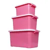 Customized wholesale large plastic box waterproof strong boxes clear plastic storage containers with lids