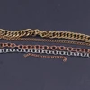 China cheap diy thin cable flat carved chain with gold plated color