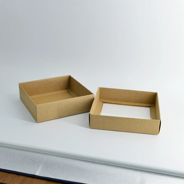 paper window box bakery cookies cupcake kraft cardboard box with