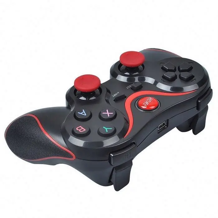 

Wireless BT Game pad Game Controller Game pad T3 for Smartphones Drop Shipping, Black + red
