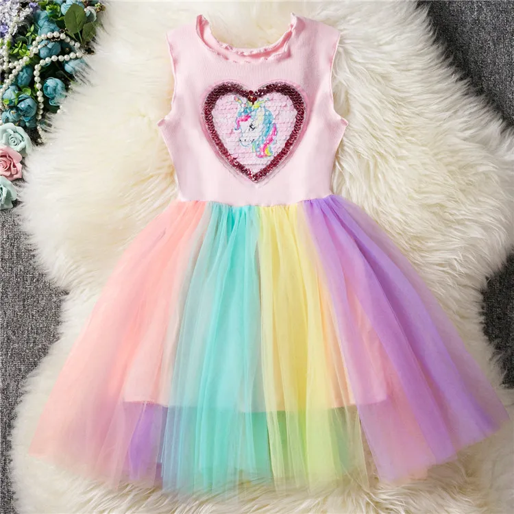 Sleeveless Girl Dress Kids Colorful Cute Vivi Printed Unicorn Baby Dress Summer for 2-6 Years Children Clothes, Pink
Sleeveless Girl Dress Kids Colorful Cute Vivi Printed Unicorn Baby Dress Summer for 2-6 Years Children Clothes, Pink