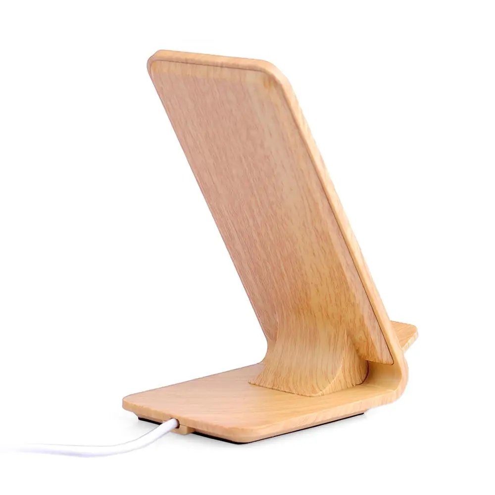 Best Oem Wood  Portable  3 Coil Warner Cell Phone Fast Wireless Charger For Iphone Samsung