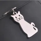 New stainless steel pendant necklace Cartoon cat keychain game fun jewelry
