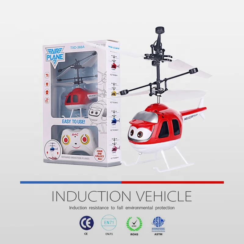 Mini RC Airplane Helicopter Infrared Induction USB Remote Control Helikopter rt