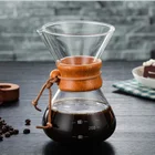 400ml glass coffee pour over pot, hand drip coffee maker
