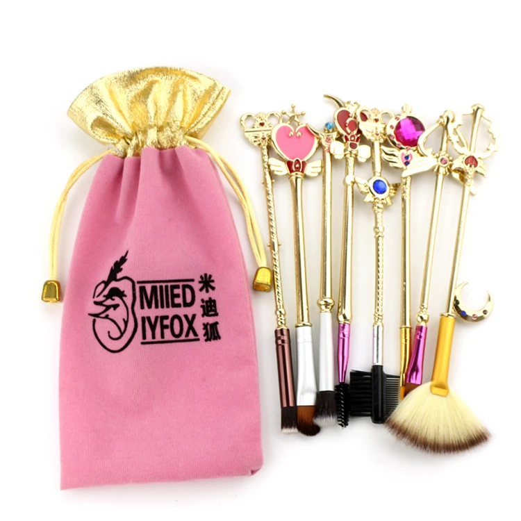 2019 neue Professional Make-Up Pinsel Lidschatten Blush Foundation Kosmetik Pinsel Set Kit Tool Sailor Mond 8 pcs Make-Up Pinsel