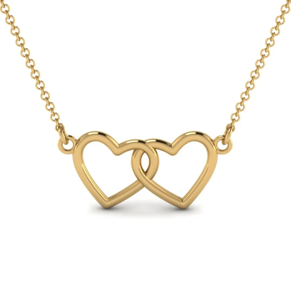 Sterling 925 Silver Custom Design Double Love And Heart Necklace 
Sterling 925 Silver Custom Design Double Love And Heart Necklace