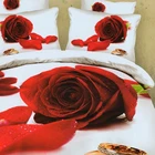 Bottom price Big flower 3d printing 100% polyester bed sheets bedding cover set/duvet cover set