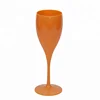 Promotional Custom Color Plastic Champagne Flute Wine Glasses