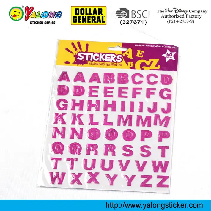 gifts & crafts  stickers  puffy sticker  3d letter puffy sticker