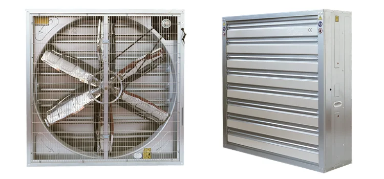 Industrial Exhaust Fan With Shutter Greenhouse Or Poultry Farm