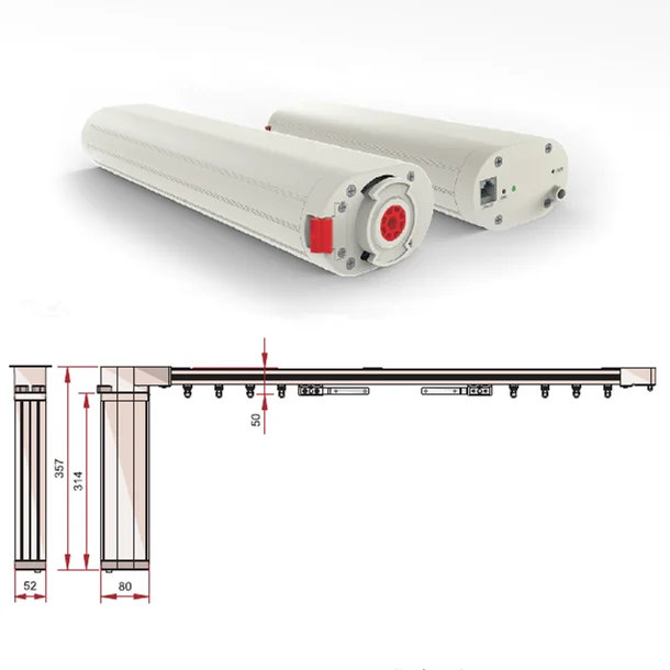 KECO automatic curtain system including super quiet electric curtain track with curtain motor KA66 and Remote Controller KR09
KECO automatic curtain system including super quiet electric curtain track with curtain motor KA66 and Remote Controller KR09