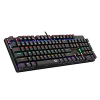 

Red dragon K208 Wired LED Colorful Backlit Blue Switch Mechanical Gaming Keyboard
