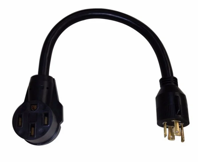 4-Prong Twist Lock 30A L14-30P Male to RV 50A 14-50R Female Generator Adapter Cord