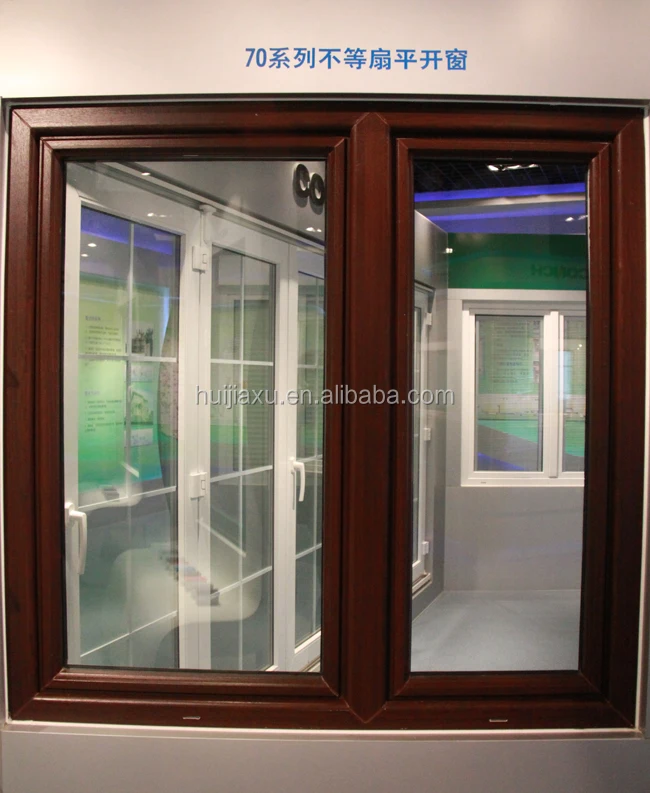 Wooden Red casement window with best price made in China