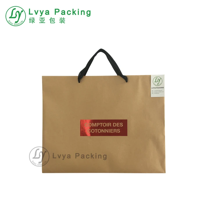 custom logo printing hot stamping decorative door gift paper ba
