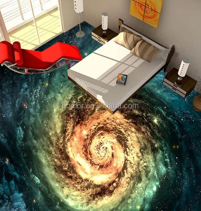 3d Cushion Vinyl Flooring Sea World Style Micro Crystal Porcelain