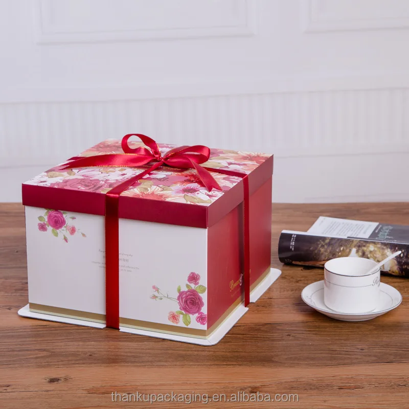 Factory price romantic valentine's day flower big cake box