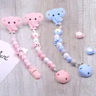 Hot sale Bpa Free Teether Beaded Custom Silicone Baby Pacifier Clip