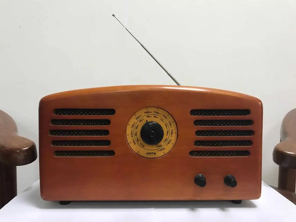 classic retro wooden radio