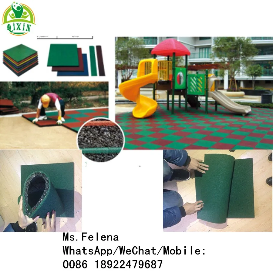 Guangzhou Factory Cheap Outdoor Safety Rubber Flooring For