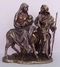 Hot sale bronze virgin mary statues riding a donkey escaping to Egypt
