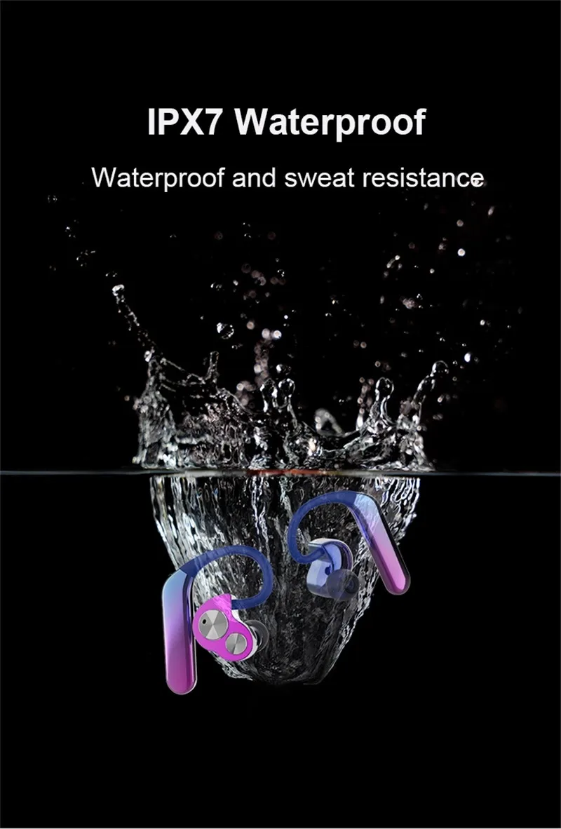 Earphones X6 TWS Ear hook Headset , noise cancelling wireless tws earbuds v5.0 bluetooth for mobile phone gaming - ANKUX.COM