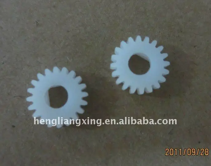 small plastic gear with straight tooth profile