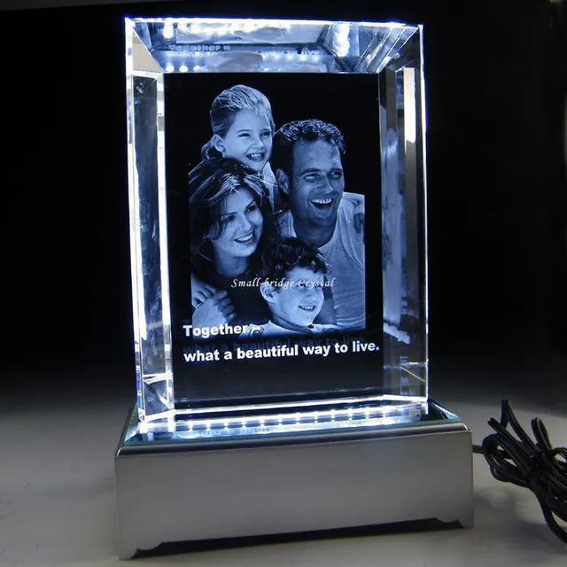 promotion crystal wedding gifts with person photo frame for