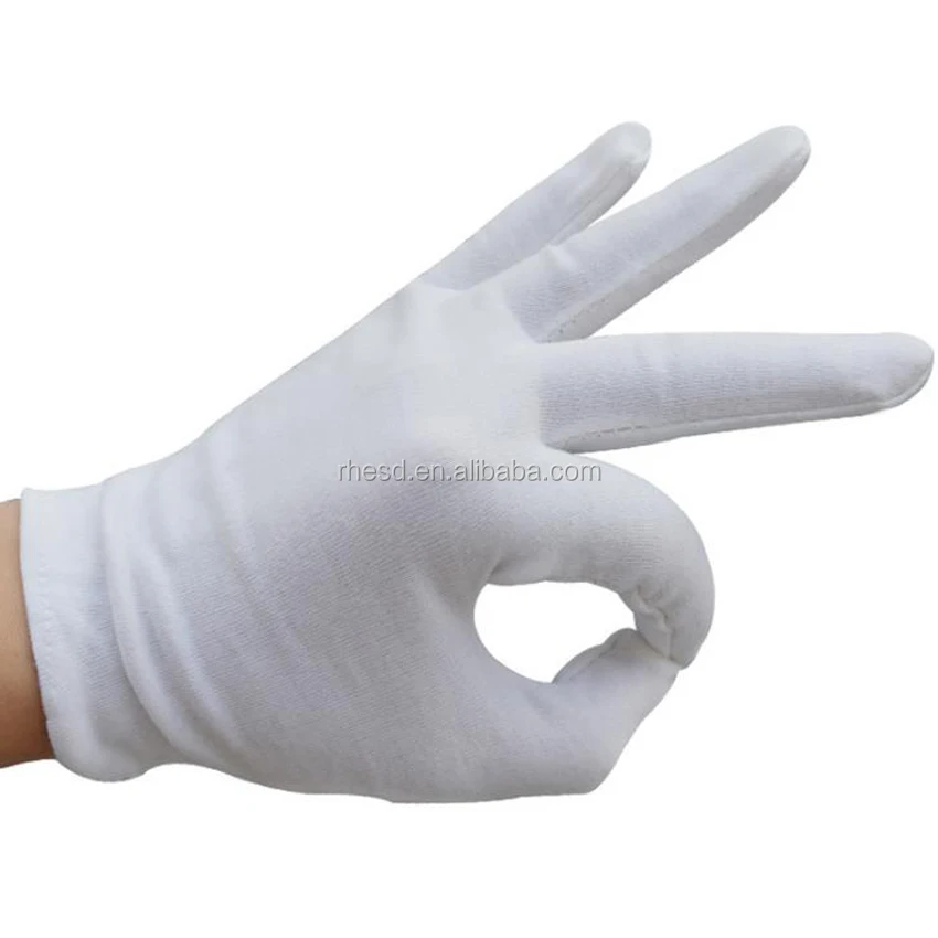 Wholesale White Working Cotton Gloves 