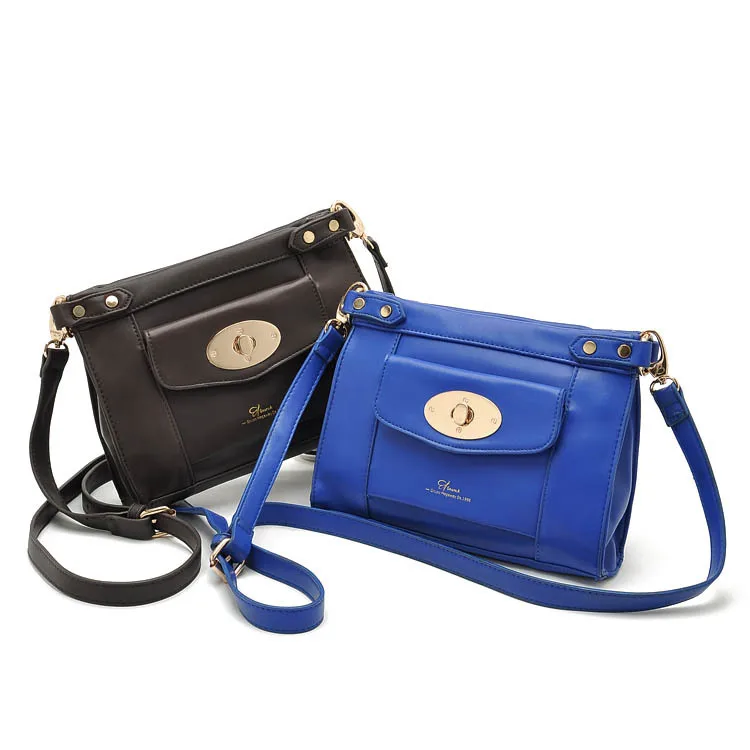 New 2015 European and American Style Crossbody Bags for Women PU Shoulder Bag Casual Motorcycle Bag Zipper Messenger Bag B50