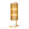 Traditional elegant luxury armber crystal table lamp