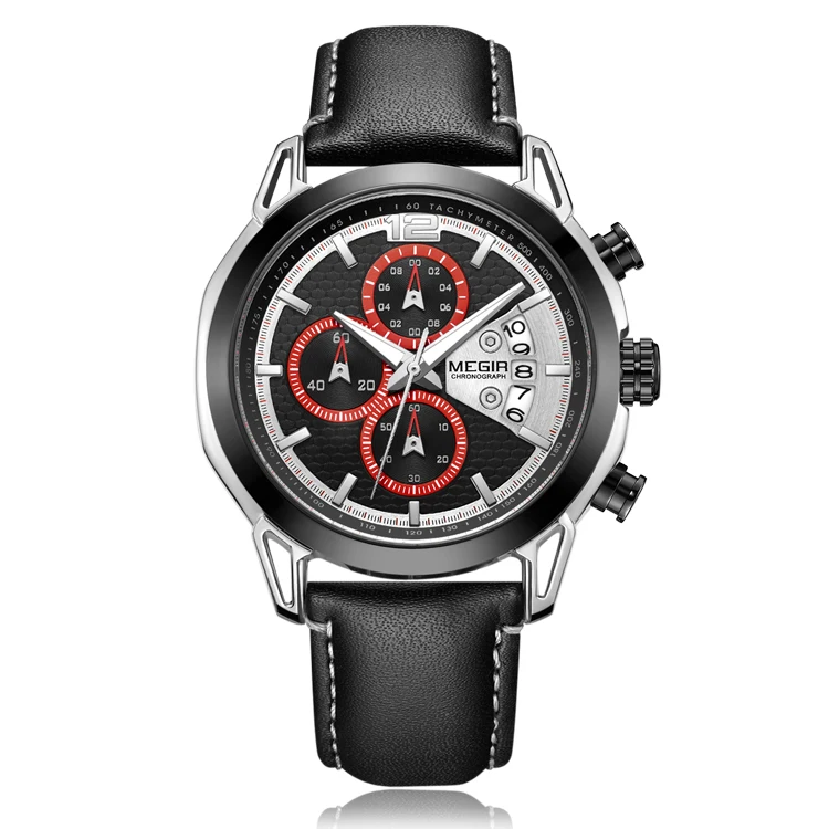 MEGIR 2071 Top Brand New Fashion Casual Chronograph Watch Men Quartz Sport Leather Clock
MEGIR 2071 Top Brand New Fashion Casual Chronograph Watch Men Quartz Sport Leather Clock