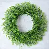 Factory PVC Craft Artificial Grass Wreath for Home Door Decor